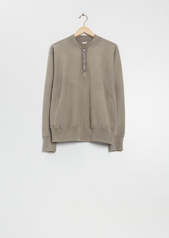 Vintage Half Zip Rib Collar Sweatshirt
