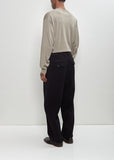 Gradation Pleats Twist Seam Wide Trousers