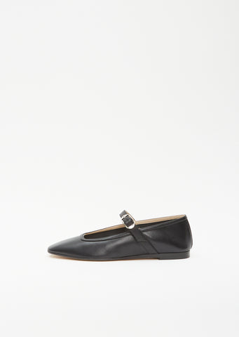 Leather Ballet Mary Jane — Black