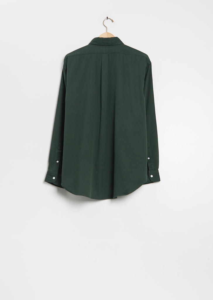 Regular Collar Cotton Shirt — Green
