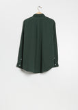 Regular Collar Cotton Shirt — Green