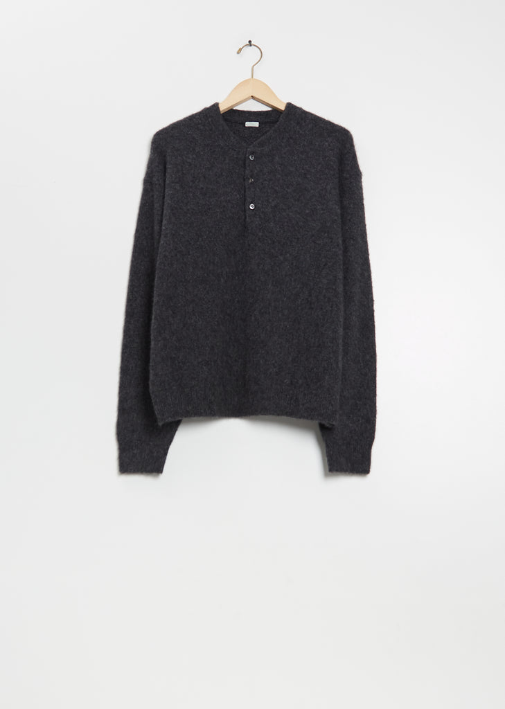 Henley Neck Cashmere Sweater