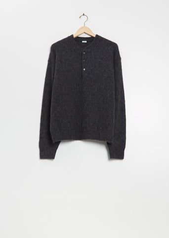 Henley Neck Cashmere Sweater