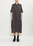 Wool Check Shirt Dress