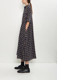 Wool Check Shirt Dress