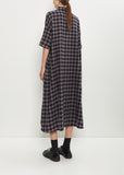 Wool Check Shirt Dress