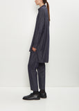 Cotton Denim Elongated Hem Shirt