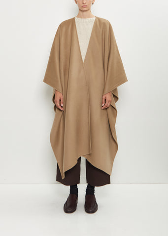 Aspen Wool Cashmere Poncho — Greige