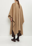 Aspen Wool Cashmere Poncho — Greige