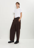 Cotton Double Tuck Wide Pants