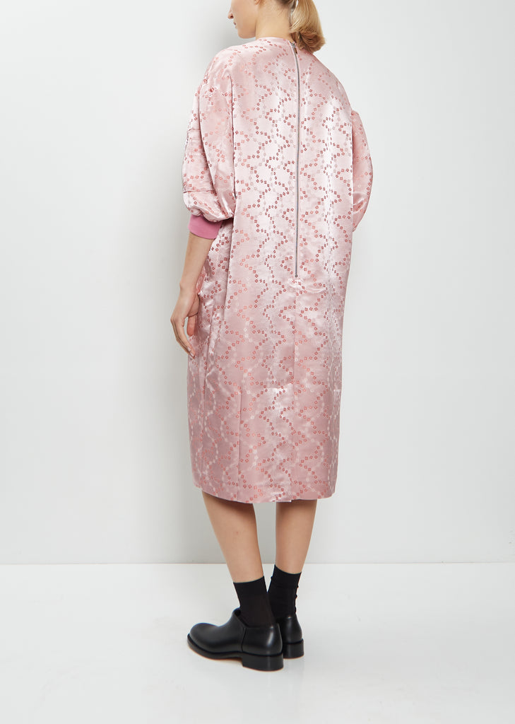 Floral Pattern Satin Dress