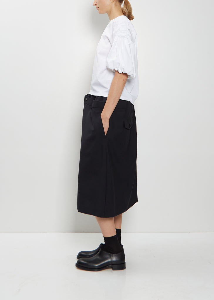 Cotton Ponte Puffed Sleeve T-Shirt