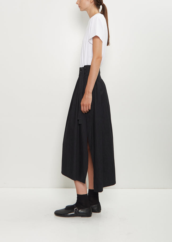 Cotton Asymmetry Gather Skirt