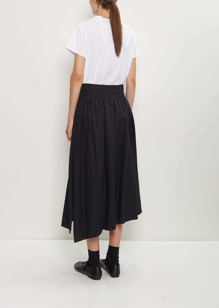 Cotton Asymmetry Gather Skirt