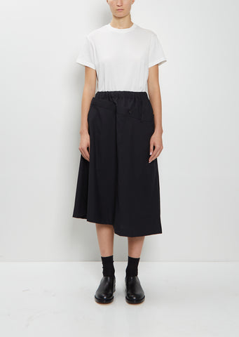 Tropical Wool Asymmetrical Skirt