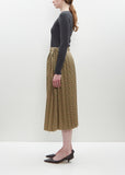 Houndstooth Poly Pleated Skirt