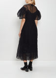 Petal Sleeve Sheer Tulle Biker Dress