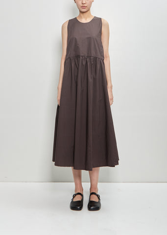 Cotton Apron Dress — Coffee