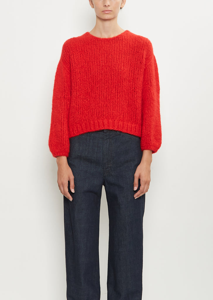 Pamuk Cashmere Silk Sweater — Rouge
