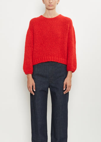 Pamuk Cashmere Silk Sweater — Rouge