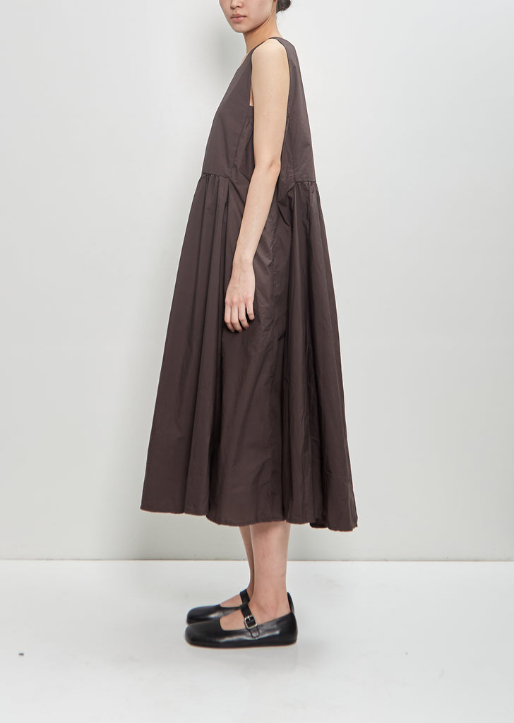 Cotton Apron Dress — Coffee