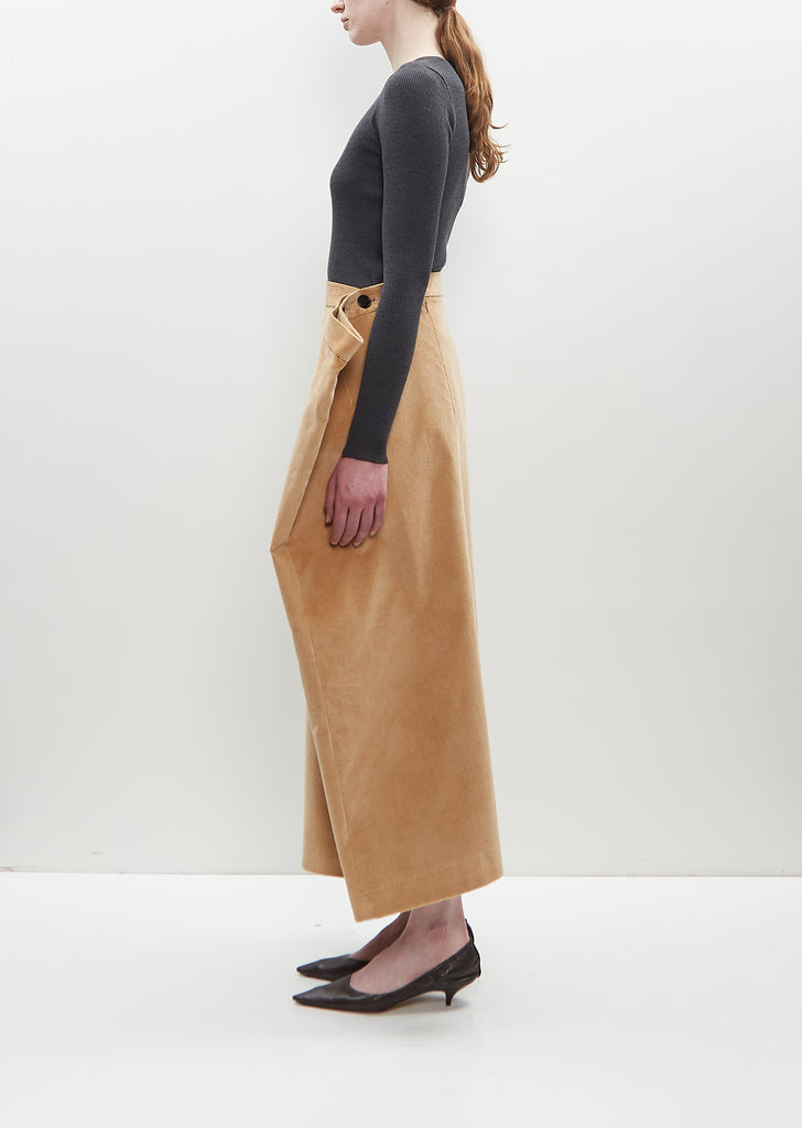 Cotton Corduroy Straight Skirt