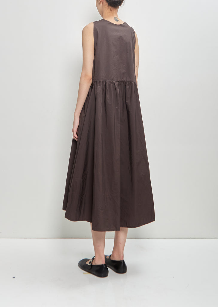 Cotton Apron Dress — Coffee