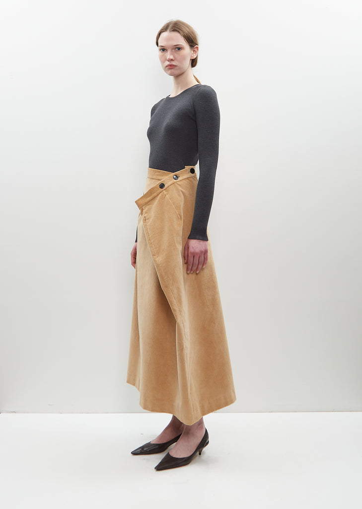 Cotton Corduroy Straight Skirt