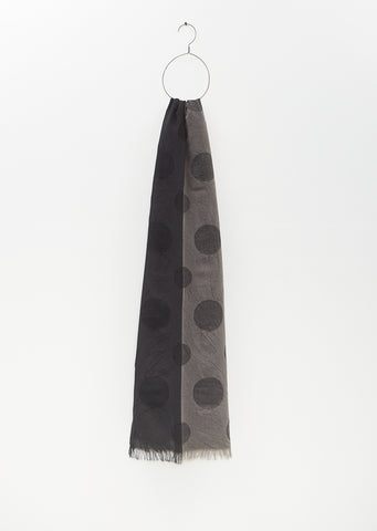 Two Tone Polka Dot Scarf — Black