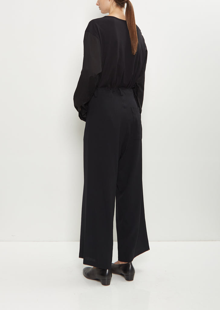 Wool Long Straight Pants