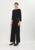 Wool Long Straight Pants