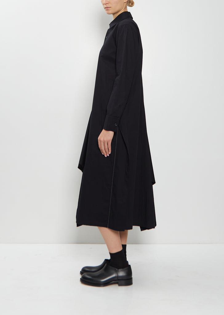 Cotton Draped Shirt Dress