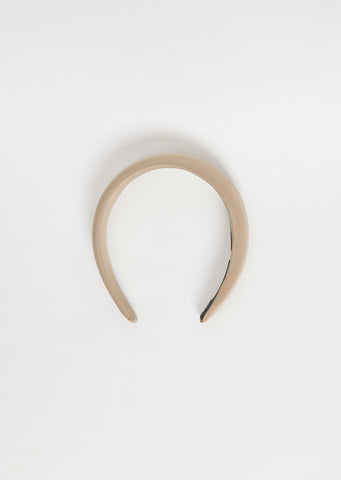 Classic Puffy Headband — Taupe