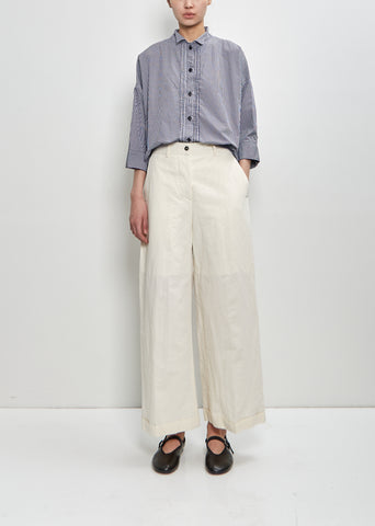 Cotton Linen Wendy Pants — Off White