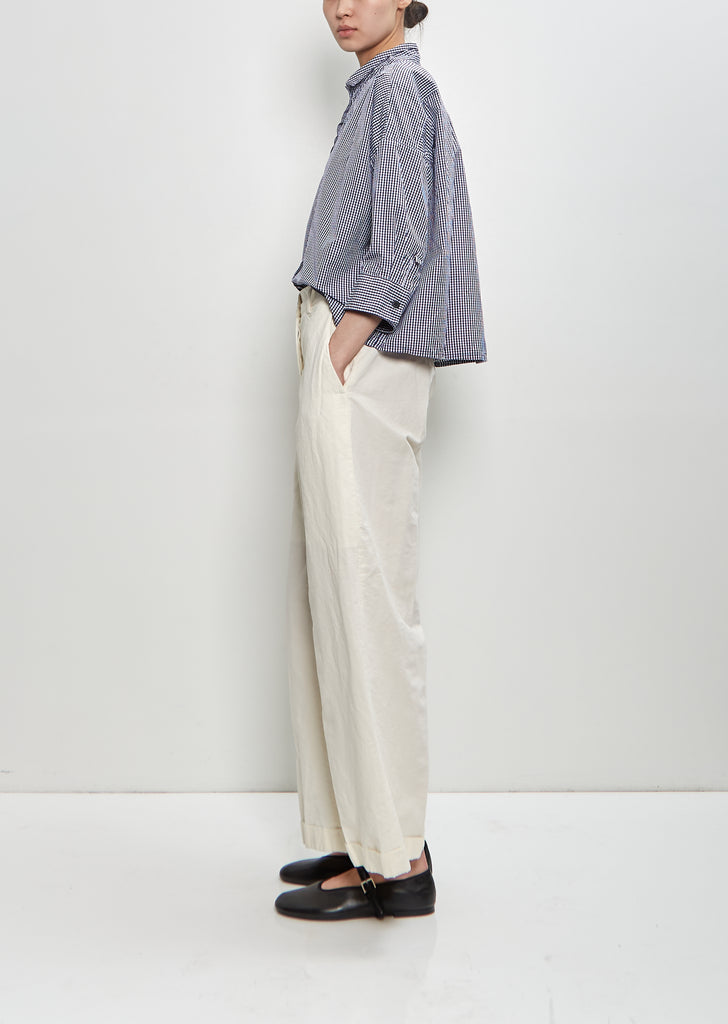 Cotton Linen Wendy Pants — Off White