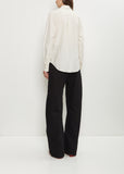 Pointed Collar Cotton Silk Shirt