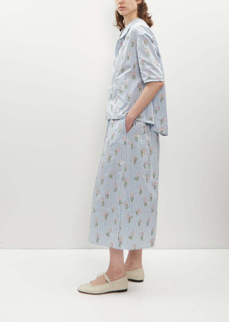 Embroidered Satin Sweet Culotte