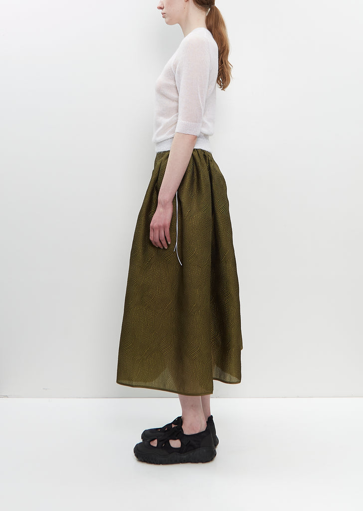 Recycled Poly Matelassé Fabiola Skirt