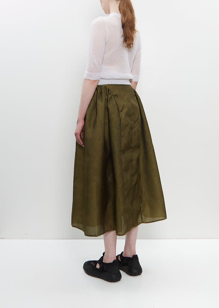 Recycled Poly Matelassé Fabiola Skirt