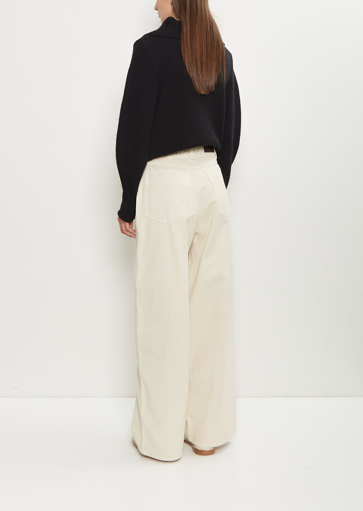 Cotton Denim Large Pants