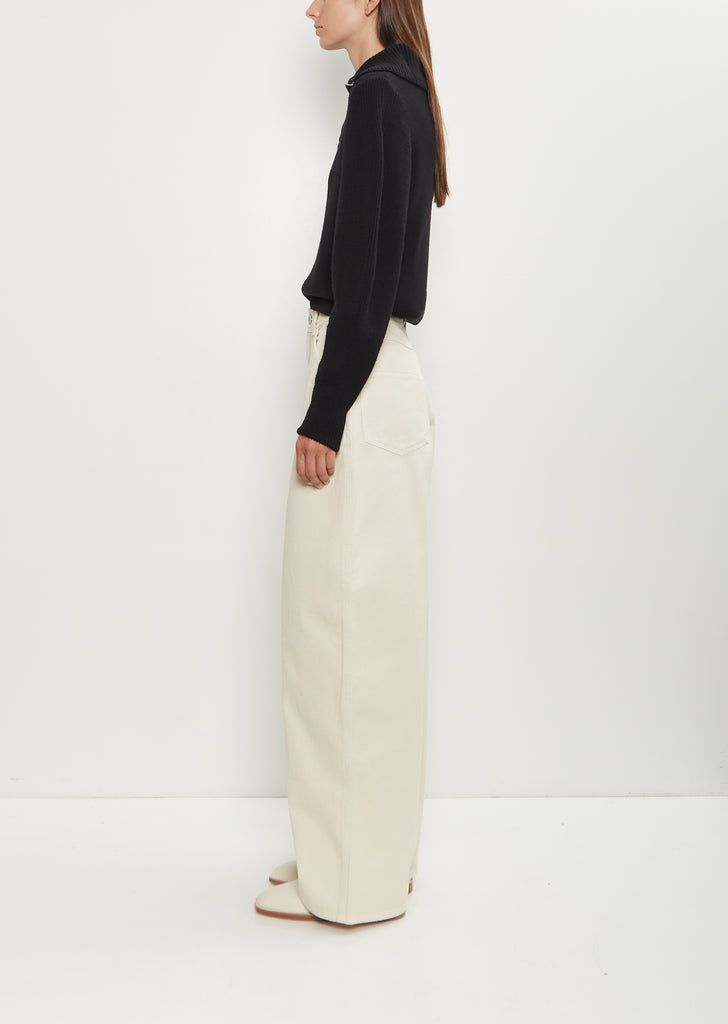 Cotton Denim Large Pants