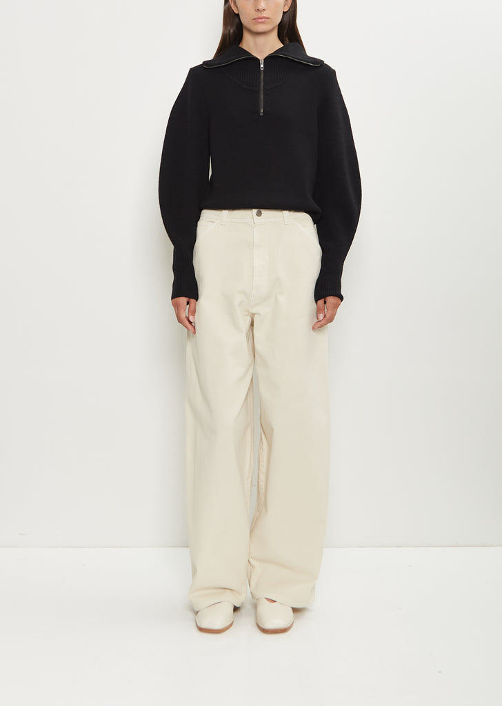 Cotton Denim Large Pants