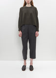 Wool Carrot Pants — Grey