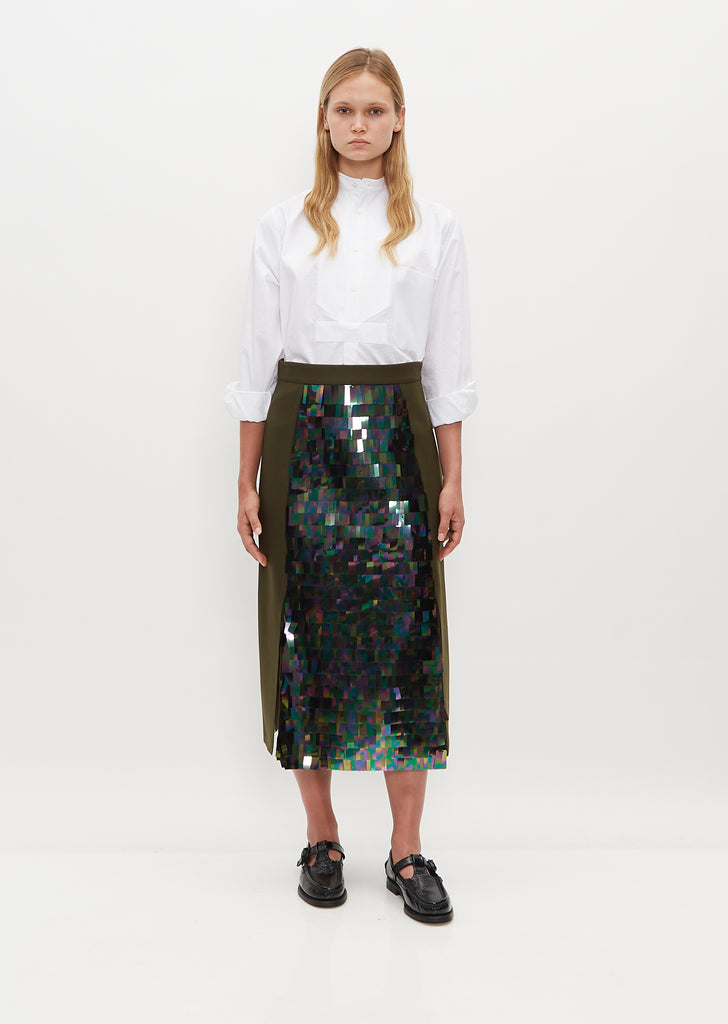 Paillette Paneled Skirt