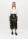 Paillette Paneled Skirt