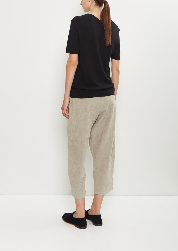Silk Knit Tee — Black