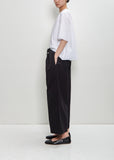 Paper Cotton Wide Leg Pants — Black