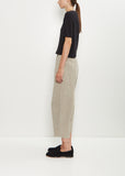 Cotton Corduroy Curved Pull On Pant — Ecru