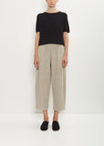 Cotton Corduroy Curved Pull On Pant — Ecru