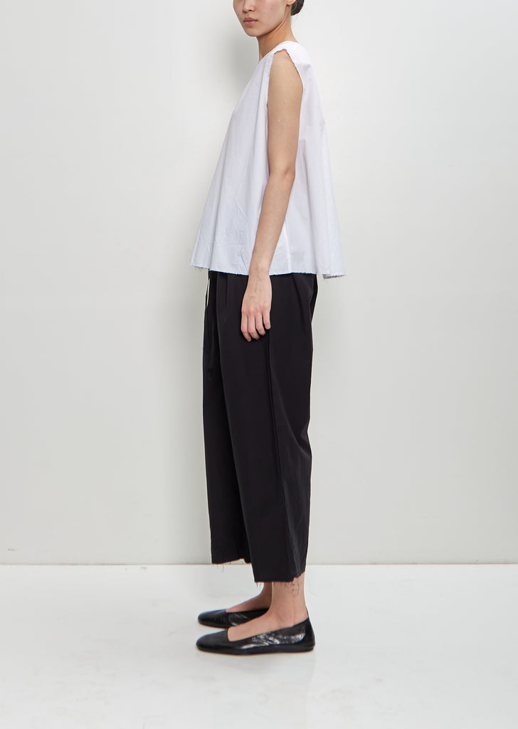 Paper Cotton Sleeveless Top OE  — White